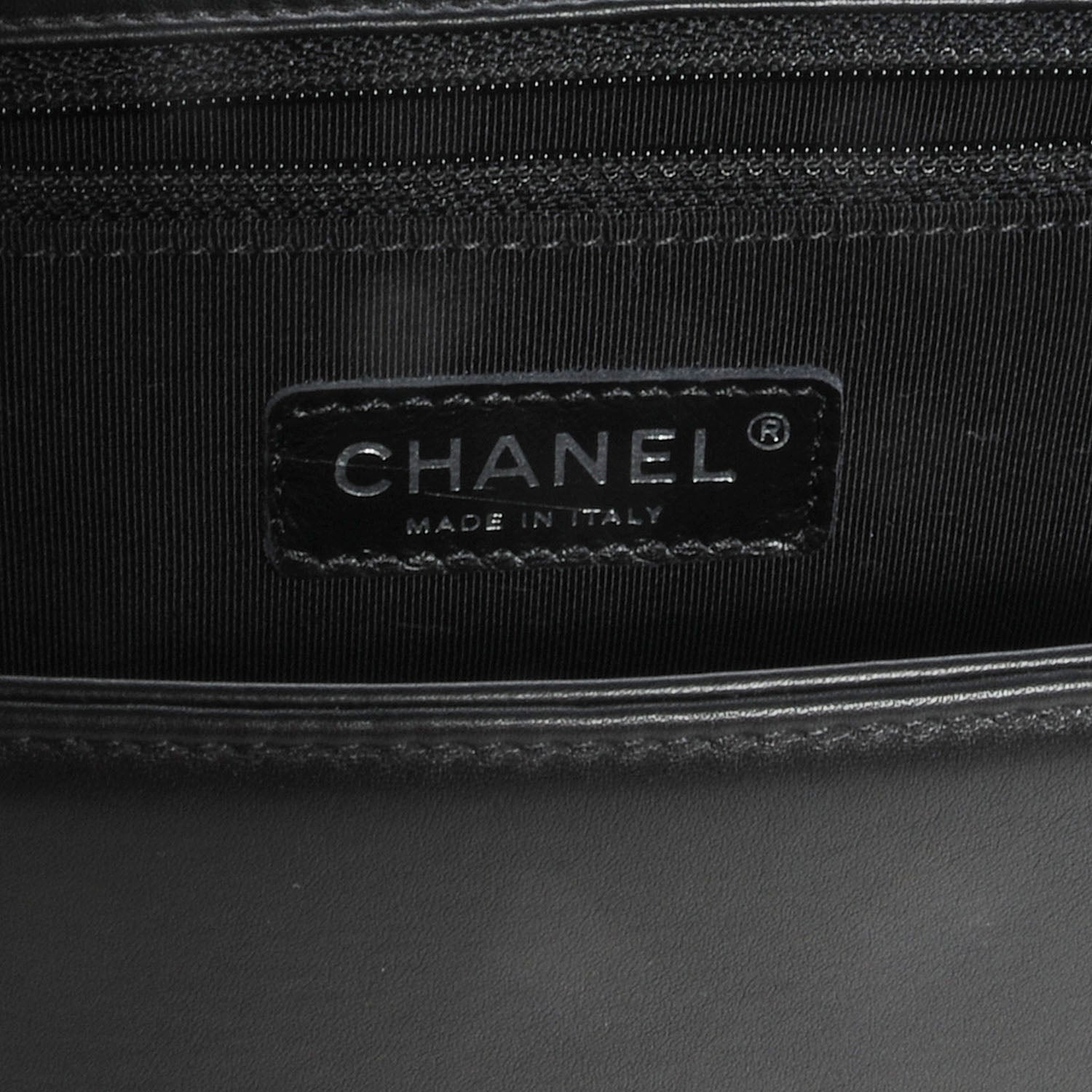 Chanel Calfskin Quilted Large Boy Flap Black 9 of 10