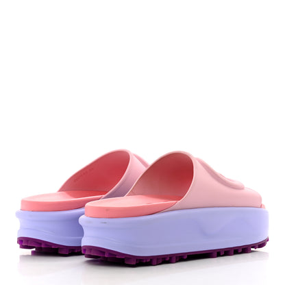 Gucci Soft Rubber Womens Interlocking G Platform 42mm Slide Sandals 36 Sugar Pink 4 of 9
