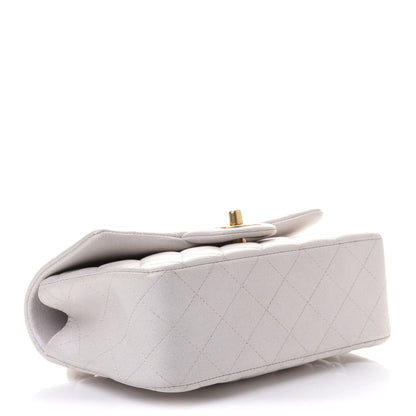 Chanel Iridescent Lambskin Quilted Mini Top Handle Rectangular Flap White 3 of 11