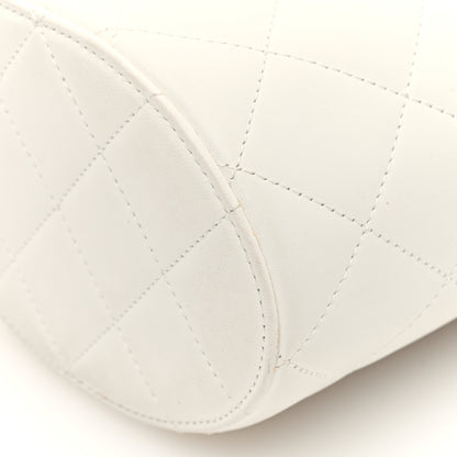 Chanel Lambskin Resin Elegant Chain Vanity Case White 10 of 11