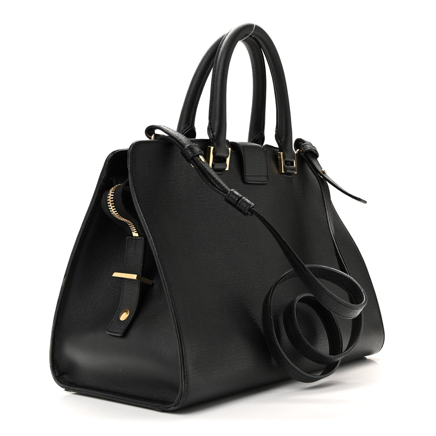 Saint Laurent Textured Calfskin Small Classic Y Cabas Black 3 of 16