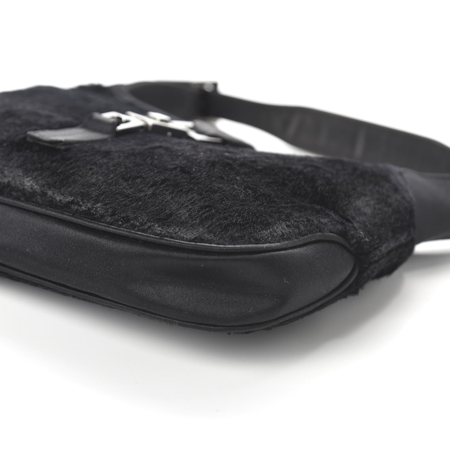 Gucci Nylon Pony Hair Jackie O Hobo Black 7 of 9
