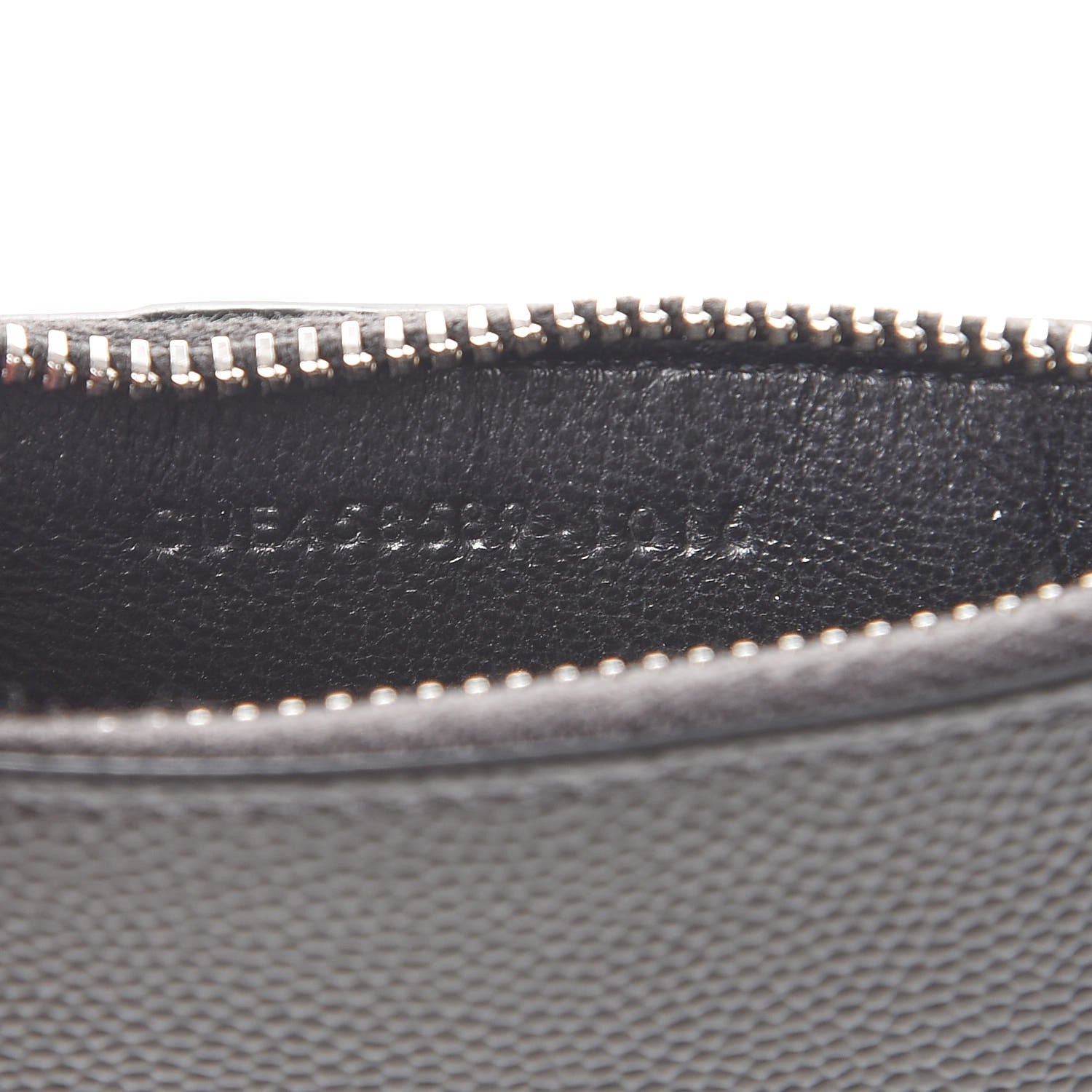 Saint Laurent Grained Calfskin 5 Fragments Zip Pouch Card Holder Dark Anthracite 7 of 8