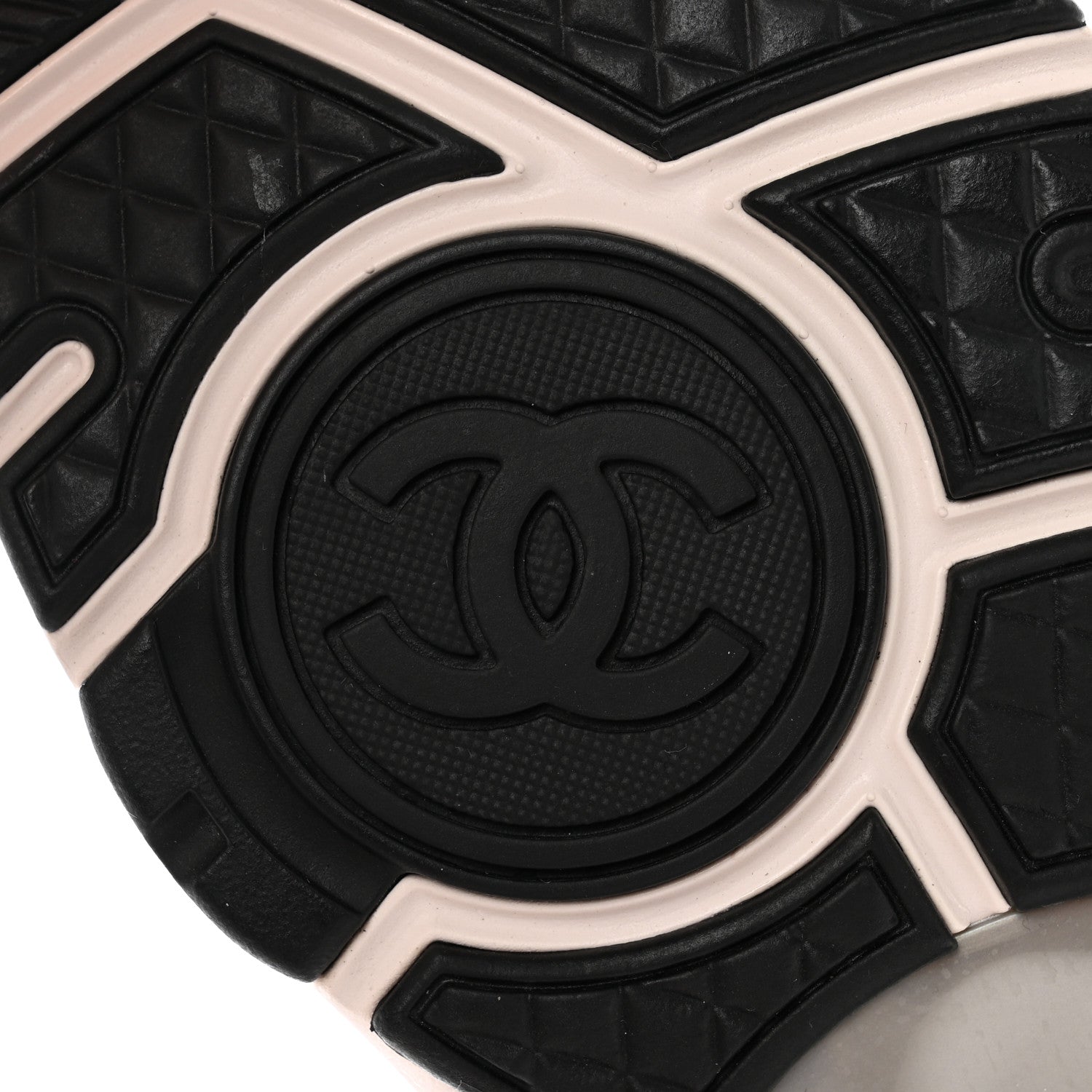 Chanel Mesh Suede Calfskin Grained Calfskin Womens CC Sneakers Dark 36.5 Pink Silver 8 of 10