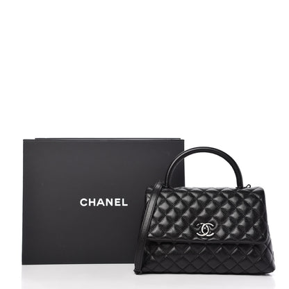 Chanel Caviar Quilted Small Coco Handle Flap So Black 11 of 11