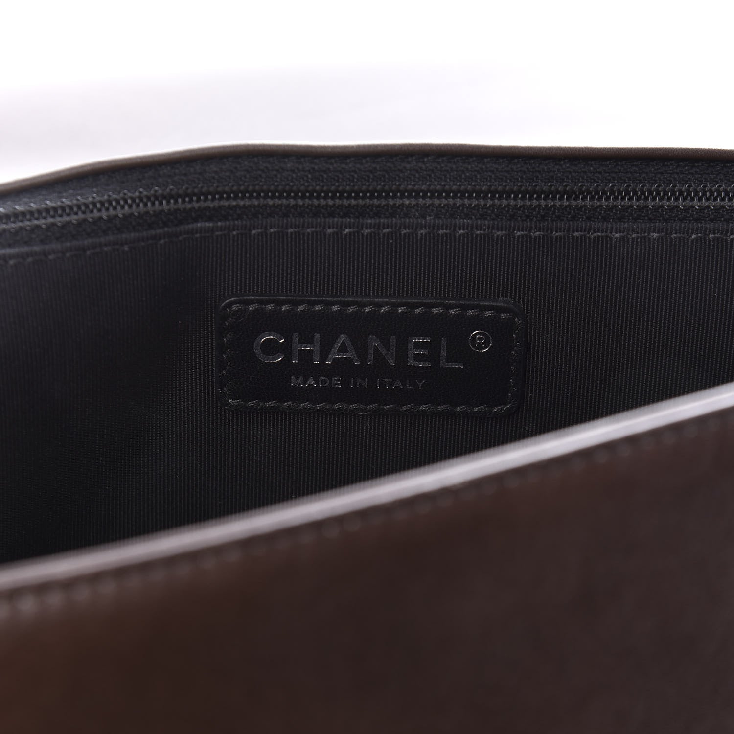 Chanel Faded Calfskin Quilted Large Studded Boy Flap Brown Beige 6 of 11