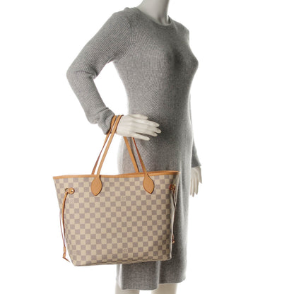 Louis Vuitton Damier Azur Neverfull MM Rose Ballerine 2 of 7
