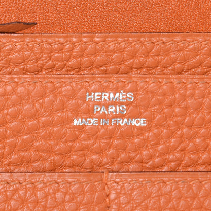 Hermes Togo Dogon Duo Wallet Orange 5 of 14