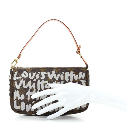Louis Vuitton Monogram Graffiti Pochette Accessories Silver 2 of 9