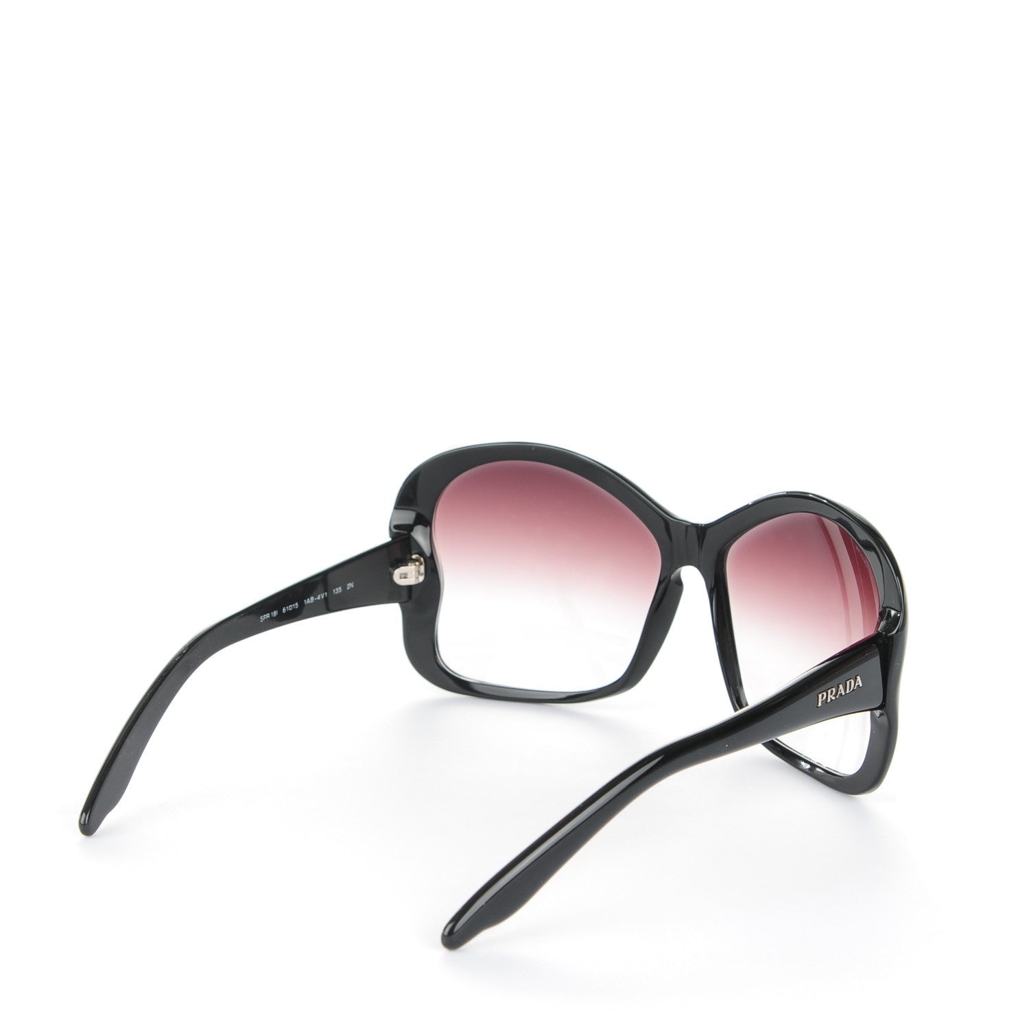Prada Butterfly Frame Sunglasses SPR 18I Black 3 of 5