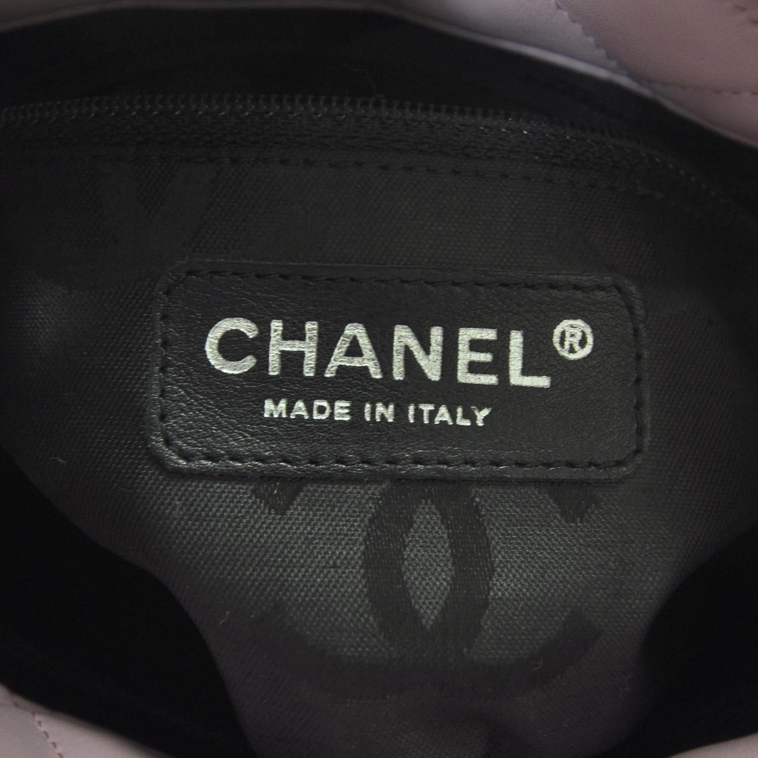 Chanel Calfskin Quilted Small Cambon Tote Pink Black 9 of 10
