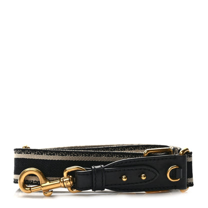 Christian Dior Canvas Embroidered Adjustable Shoulder Strap Black 1 of 4