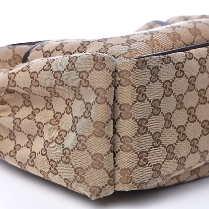 Gucci Monogram Natural Pigskin Large Diaper Bag Beige Ebony Cocoa Dark Chocolate 9 of 14