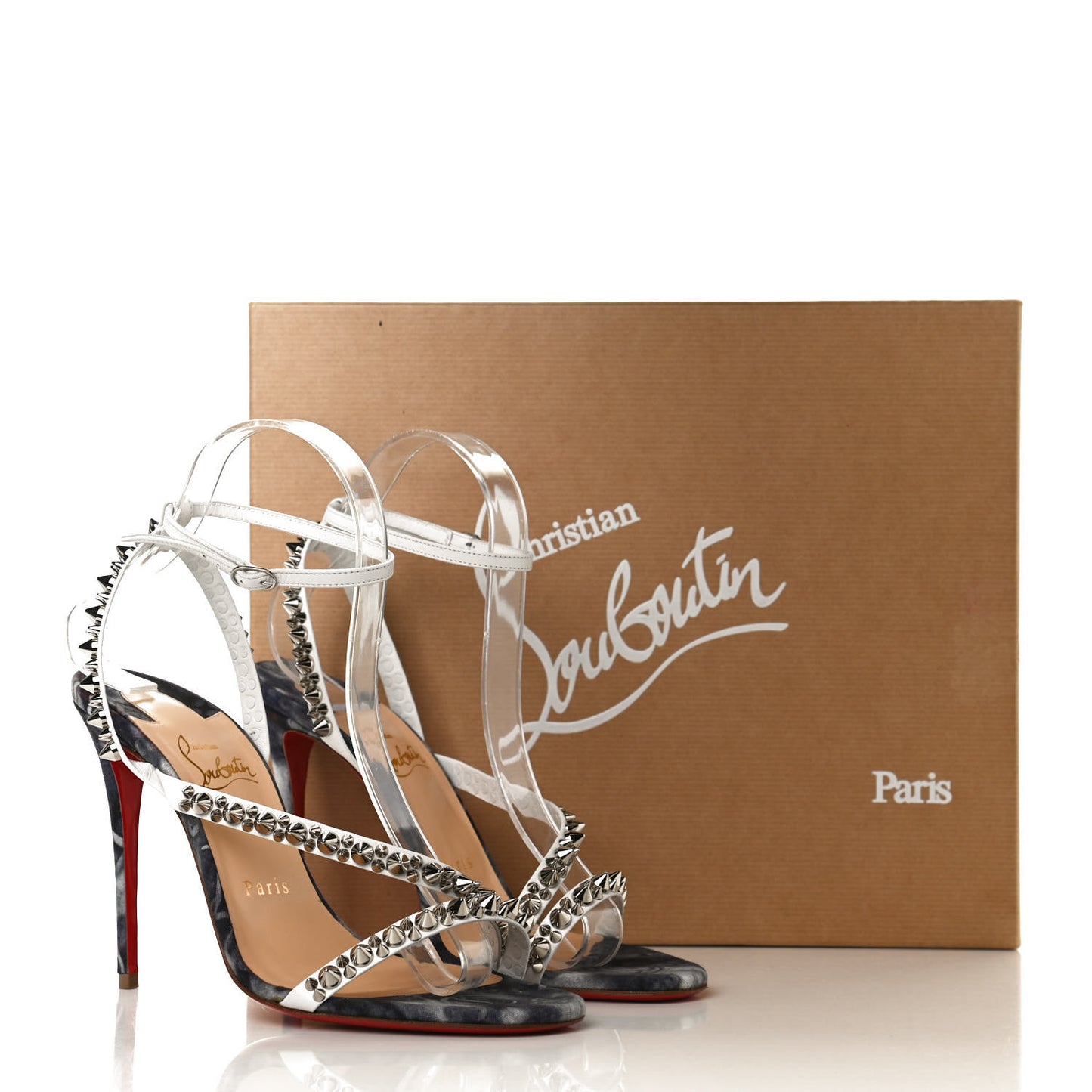 Nappa Spike Mafaldina 100 Sandals 38 Version Multi Denim