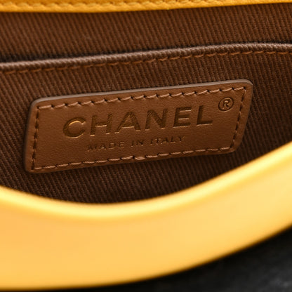 Chanel Goatskin Stitched Casual Trip Messenger Flap Yellow 6 of 10
