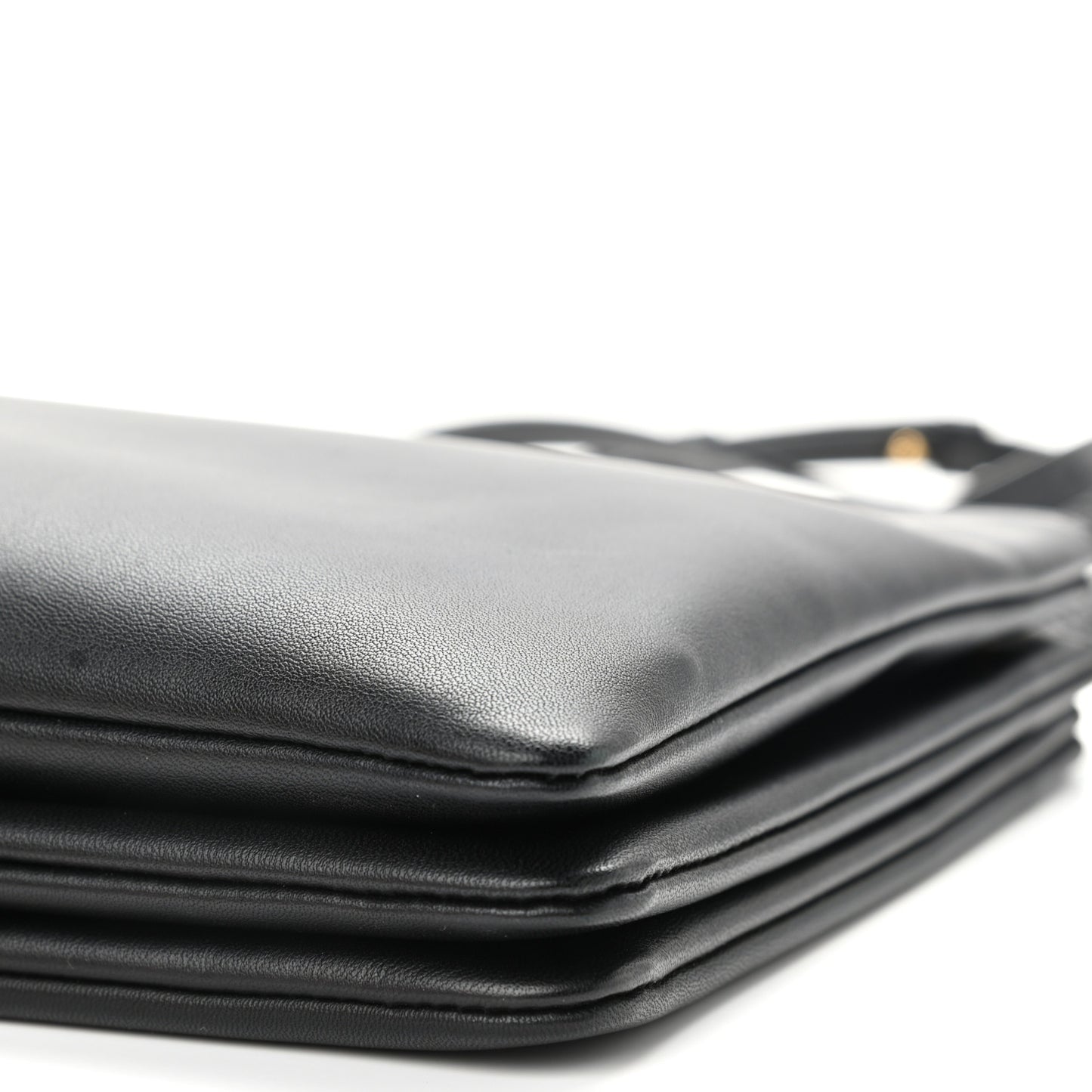Lambskin Large Trio Crossbody Bag Black