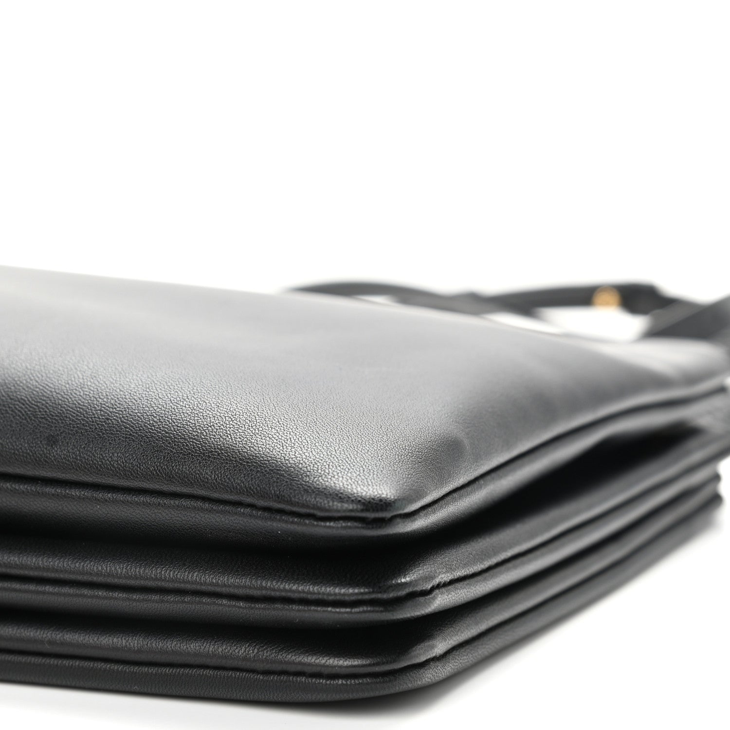 Celine Lambskin Large Trio Crossbody Bag Black 11 of 11