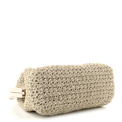 Bottega Veneta Rubber Crochet Medium The Point Triangle Bag Chalk 3 of 8