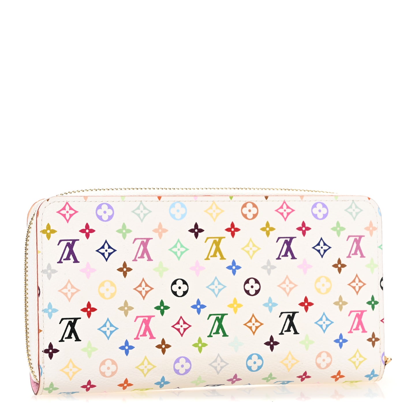 Monogram Multicolor Zippy Wallet White Litchi