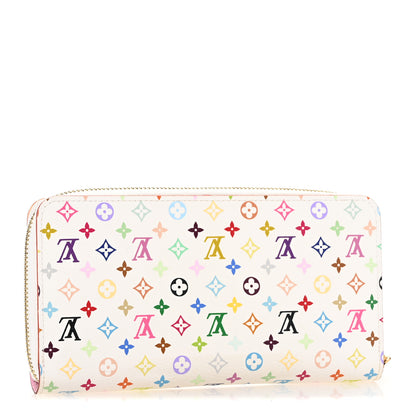 Louis Vuitton Monogram Multicolor Zippy Wallet White Litchi 3 of 10