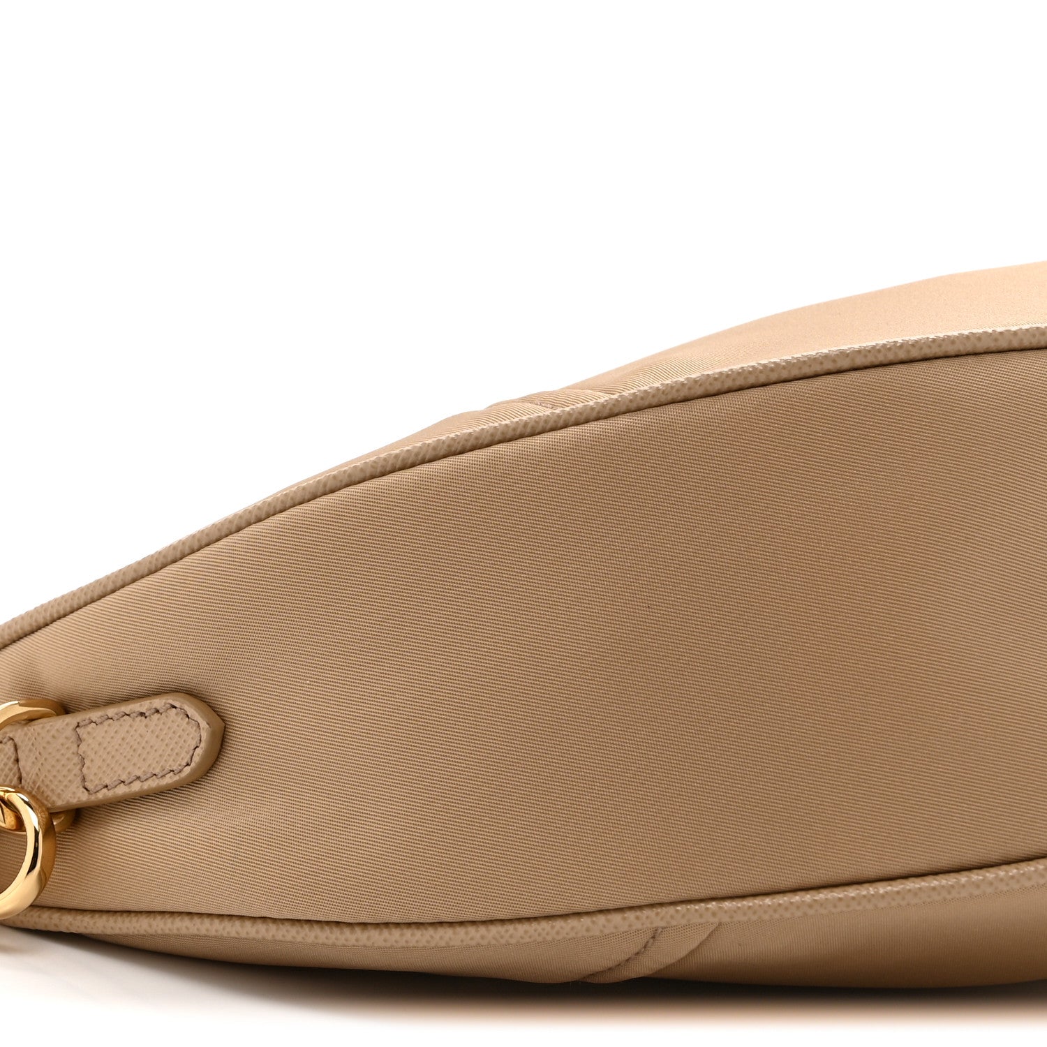 Prada Re-Nylon Saffiano Demi-lune Shoulder Bag Beige 9 of 10