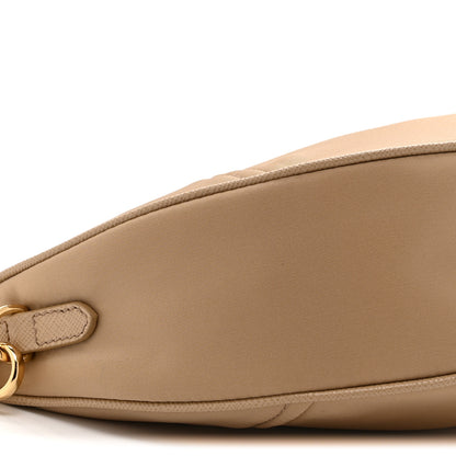 Prada Re-Nylon Saffiano Demi-lune Shoulder Bag Beige 9 of 10