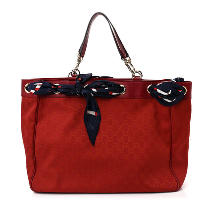 Gucci Monogram Large Positano Tote Red 1 of 10