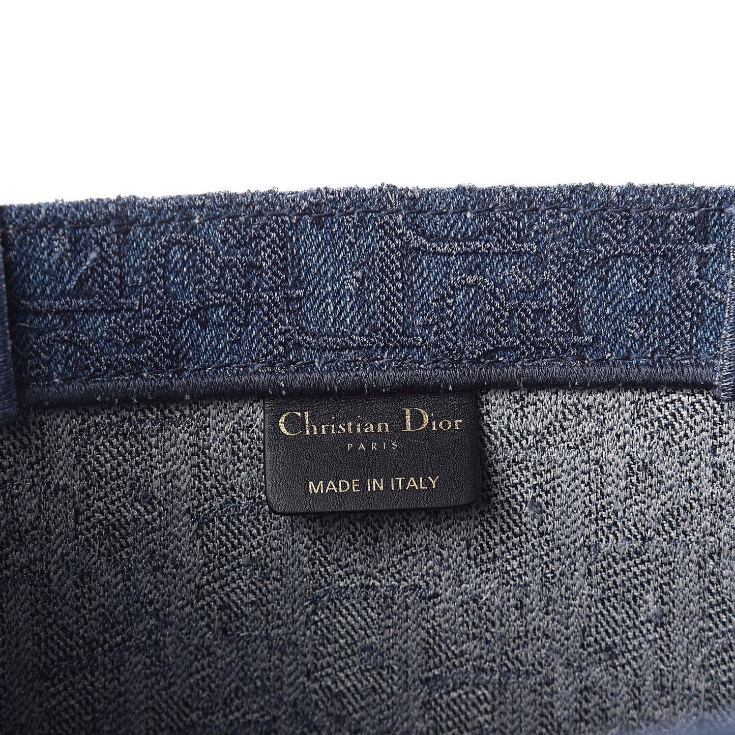 Oblique Denim Book Tote Denim Blue