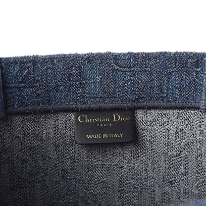 Christian Dior Oblique Denim Book Tote Denim Blue 6 of 9