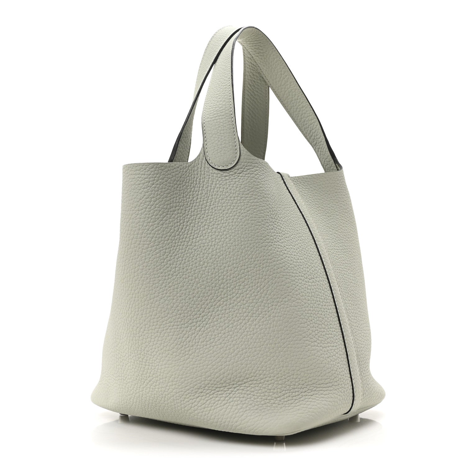Hermes Taurillon Clemence Picotin Lock 22 MM Gris Neve 3 of 10