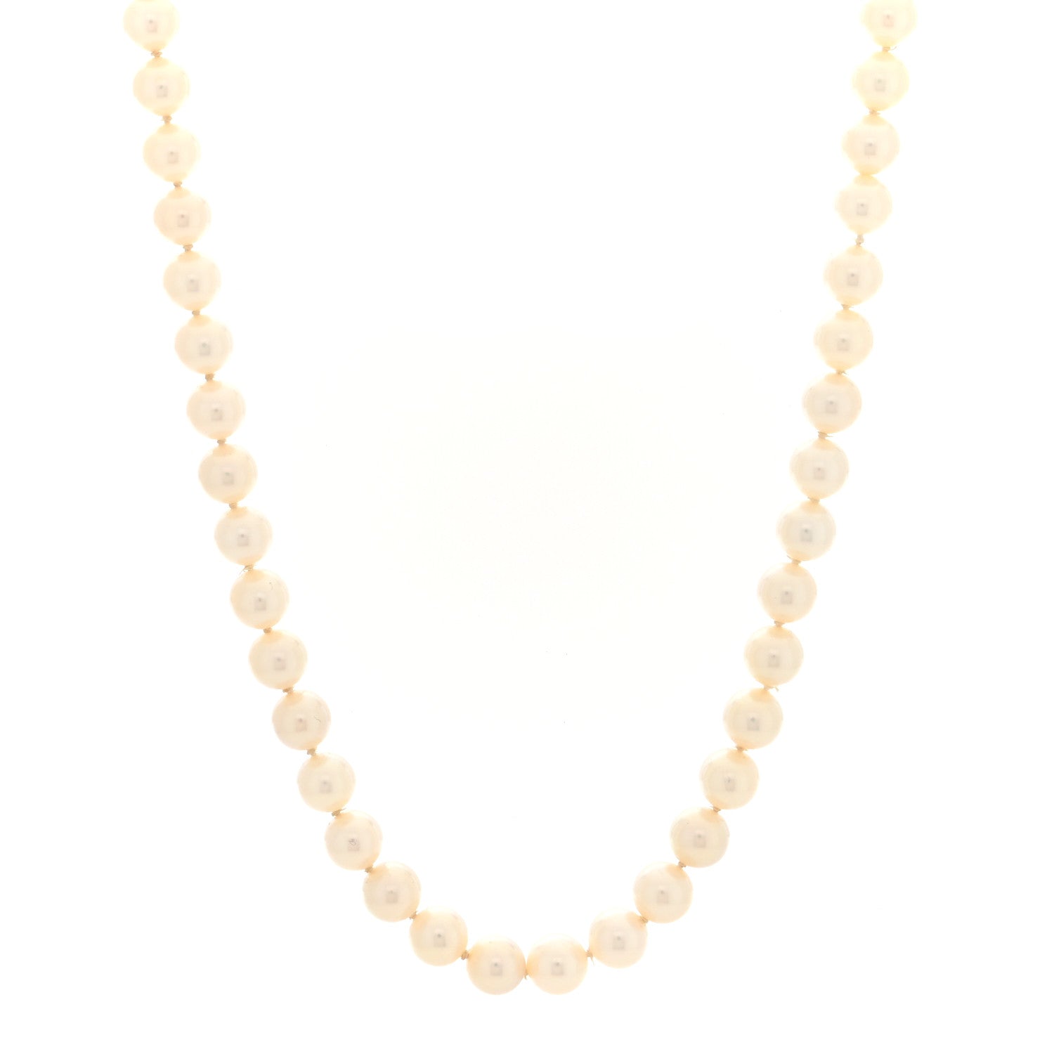 Mikimoto 18K Yellow Gold Akoya Cultured Pearl 6.5-7mm Strand Necklace 1 of 4