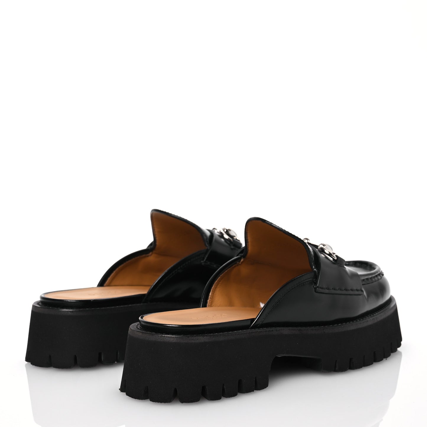 Cordovan Lux Womens Sylke Horsebit Platform Mules 37 Black