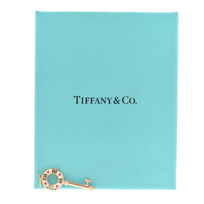 Tiffany 18K Yellow Gold Ruby Atlas Pierced Key Pendant 4 of 4