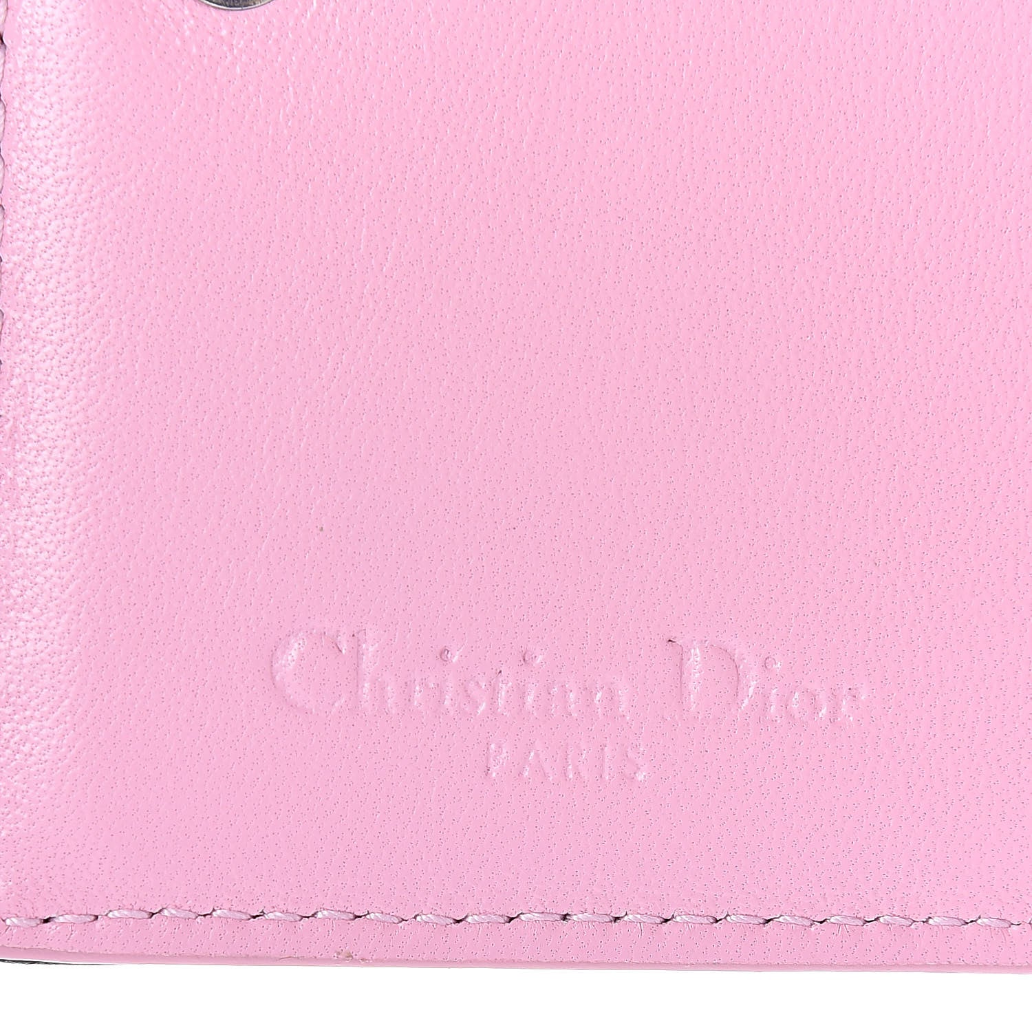 Christian Dior Lambskin Cannage Bi-Color Small Lady Dior Flap Card Holder Black Pink 6 of 7