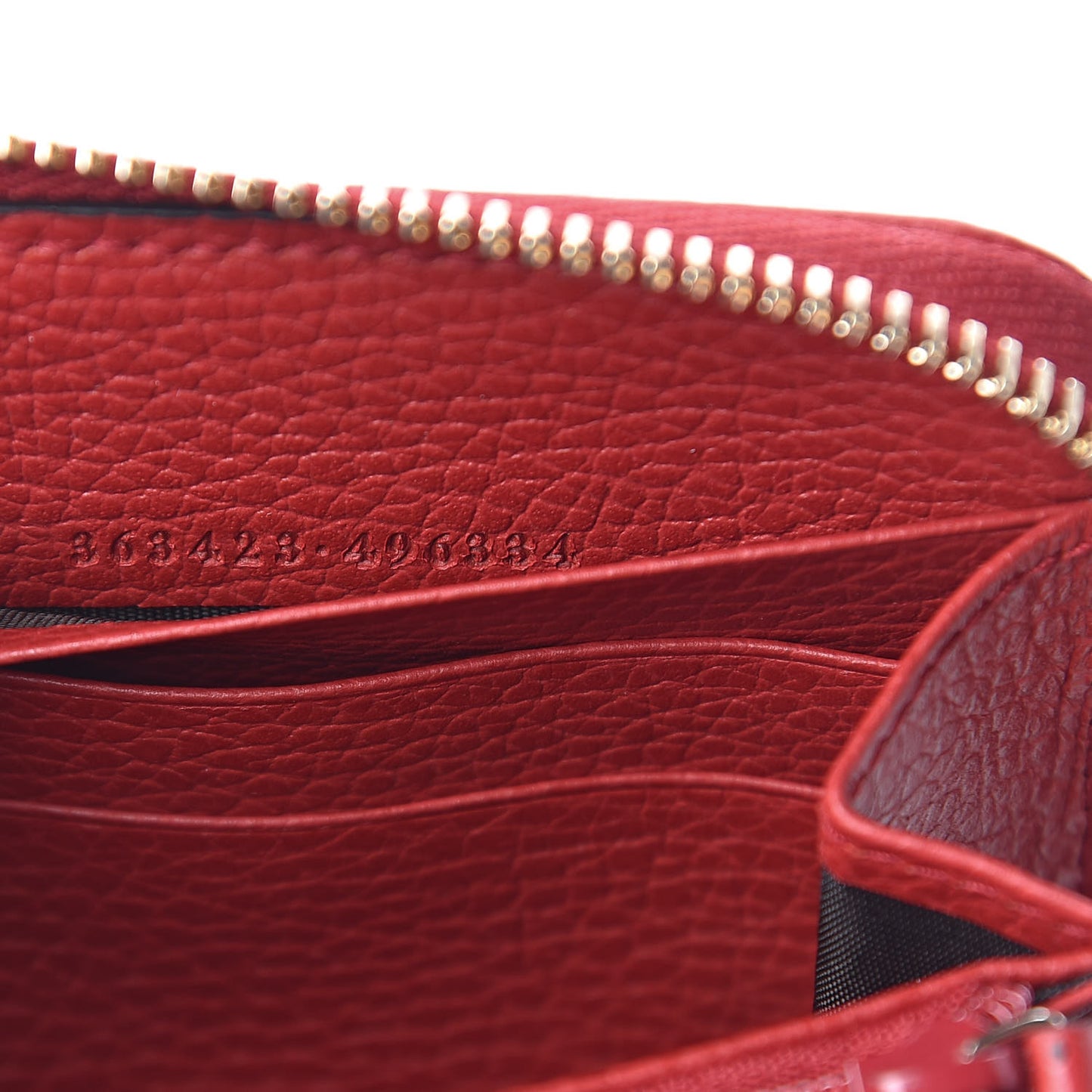 Monogram Dollar Calfskin Zip Around Wallet Beige Ebony Rosso