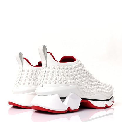 Christian Louboutin Neoprene Spike Sock Donna Flat Sneakers 37 White Snow Mat 4 of 7