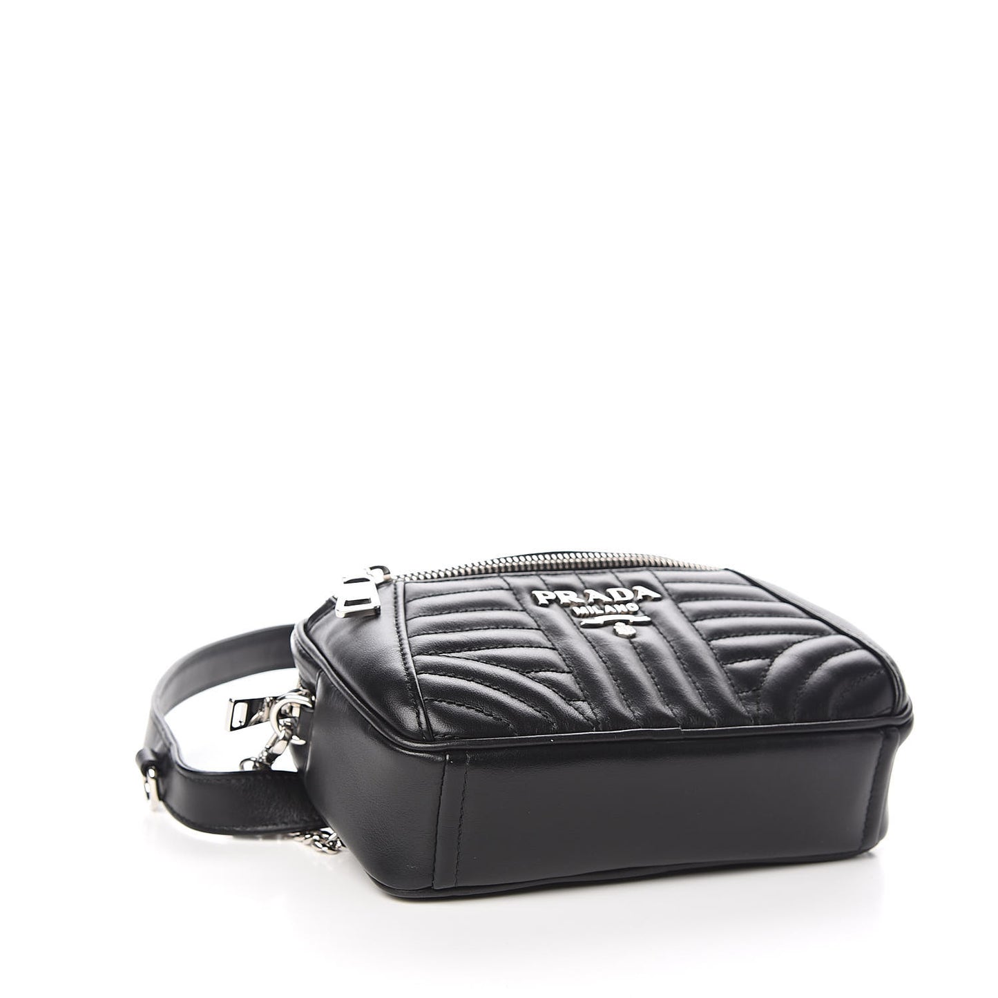 Soft Calfskin Impunture Diagramme Belt Bag Black
