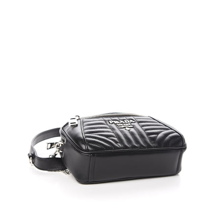 Prada Soft Calfskin Impunture Diagramme Belt Bag Black 4 of 9