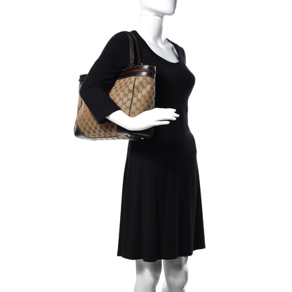 Gucci Monogram Web Medium Mayfair Tote Dark Brown 2 of 9