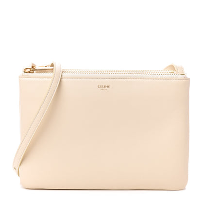 Celine Lambskin Small Trio Crossbody Bag White 1 of 10