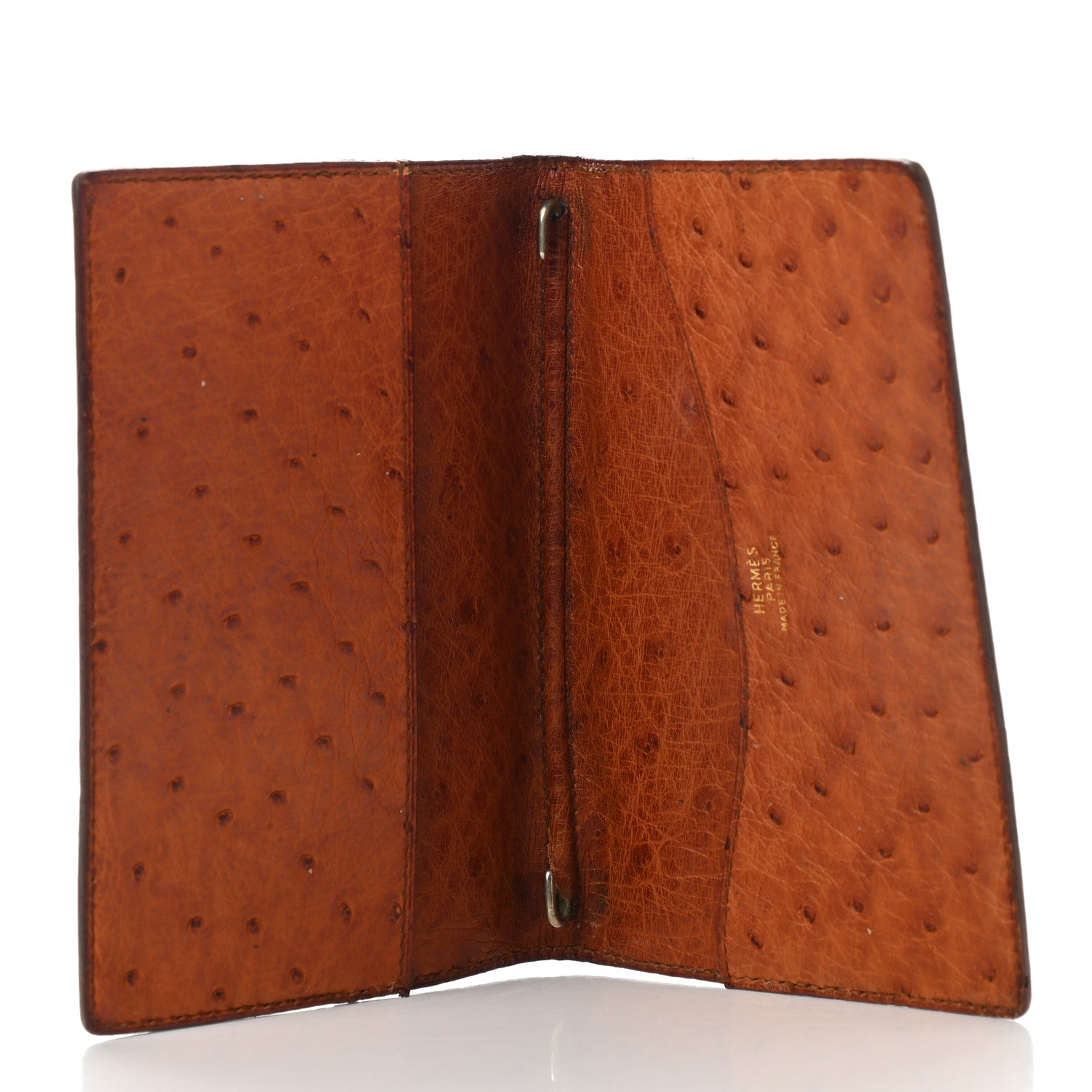 Hermes Ostrich Globe Trotter Agenda Cover PM Gold 5 of 9