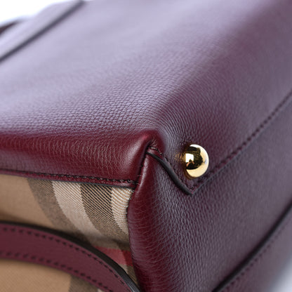 Burberry Derby Calfskin House Check Small Camberley Mahogany Red 14 of 26