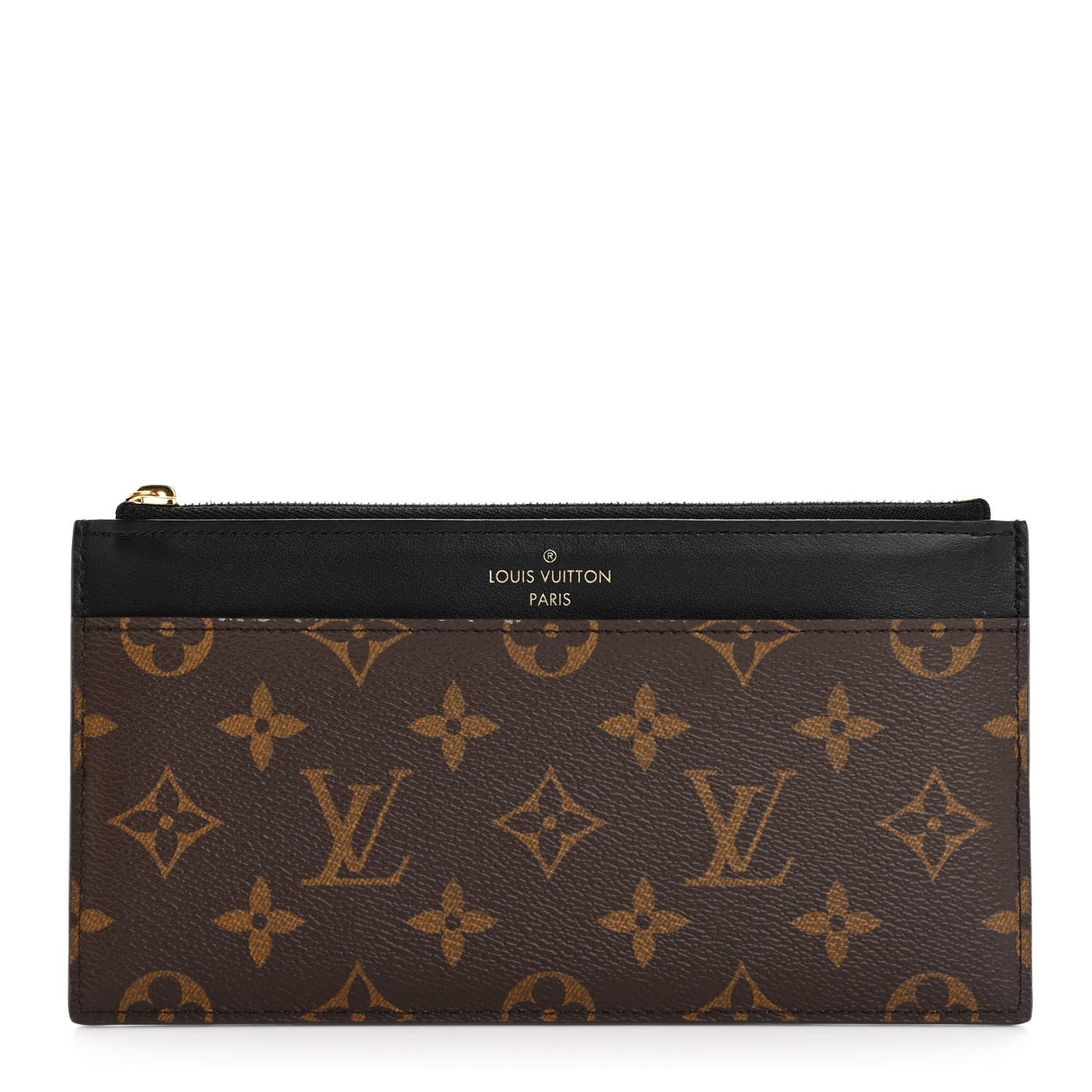 Louis Vuitton Monogram Slim Purse Black 1 of 10