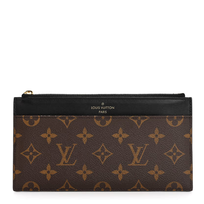 Louis Vuitton Monogram Slim Purse Black 1 of 10