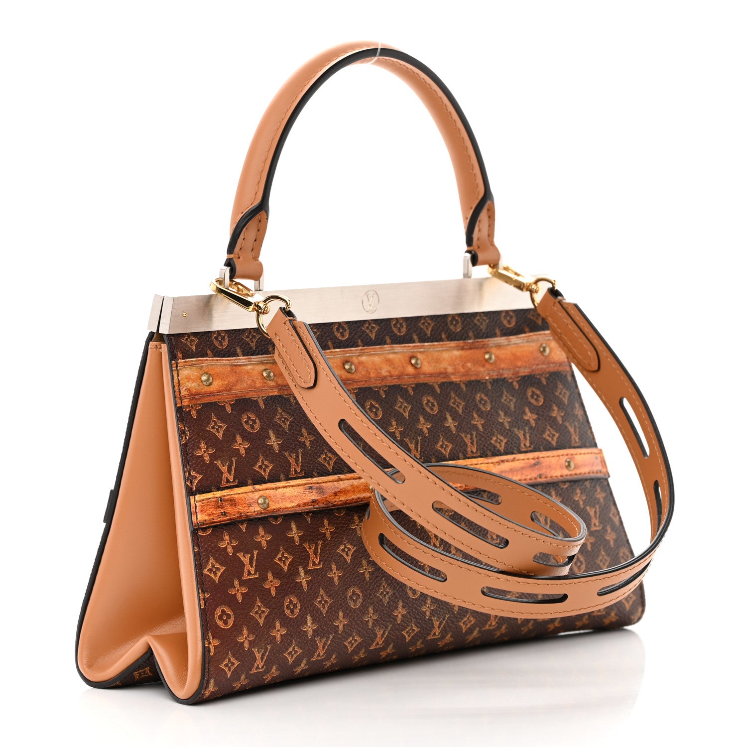 Louis Vuitton Calfskin Transformed Monogram Time Trunk Crown Frame Bag 3 of 12