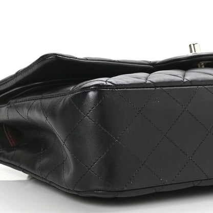 Chanel Lambskin Quilted Medium Double Flap Black 8 of 10
