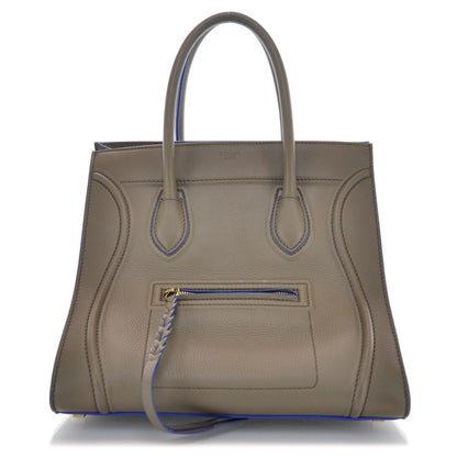 Celine Smooth Calfskin Medium Phantom Luggage Khaki Cobalt Trim 1 of 10