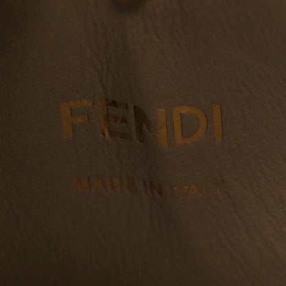 Fendi Vitello Seta Glazed Fabric FF 1974 Large Peekaboo X-Lite Black Mogano Panna 5 of 5