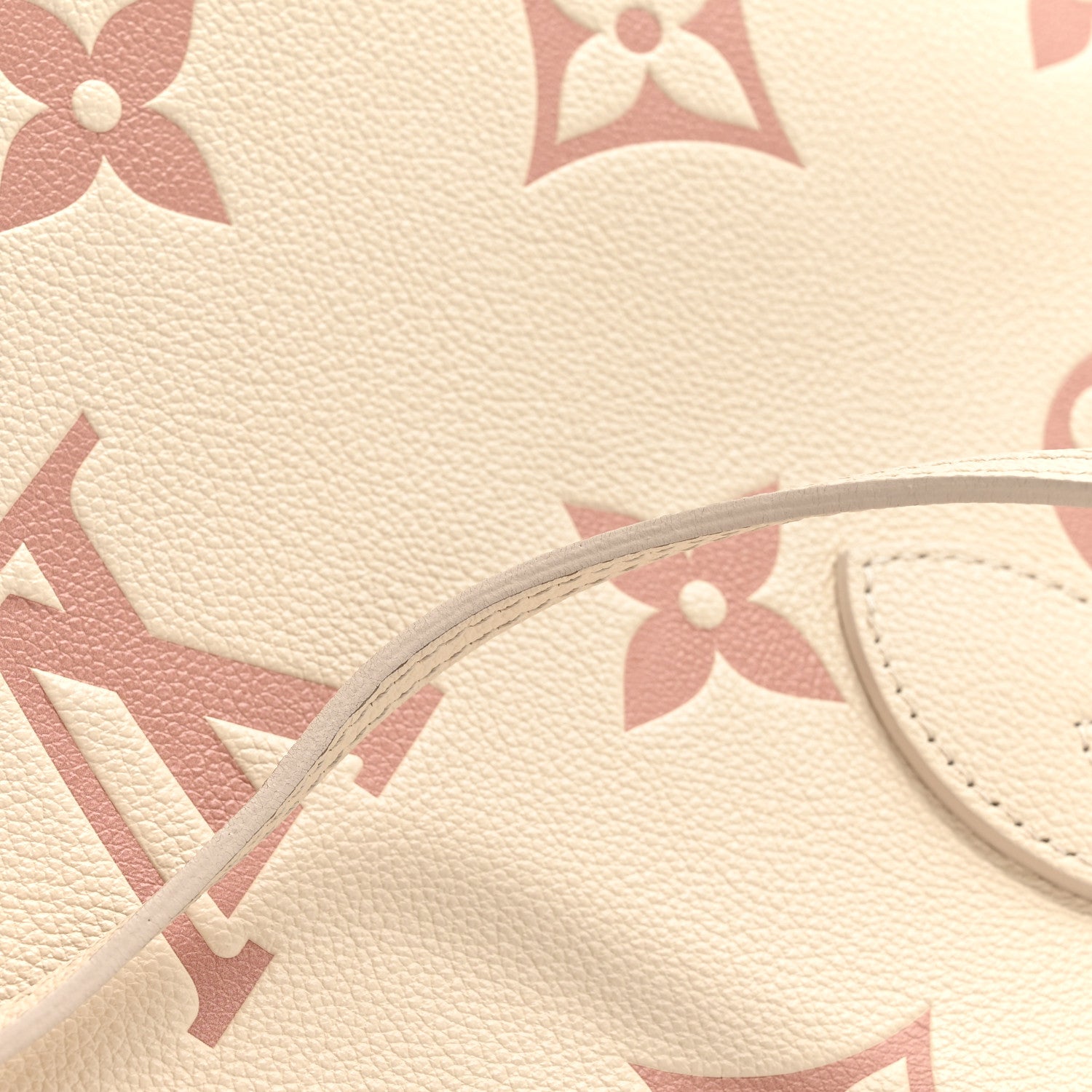 Louis Vuitton Empreinte Monogram Giant Neverfull MM Creme Rose Trianon 11 of 12