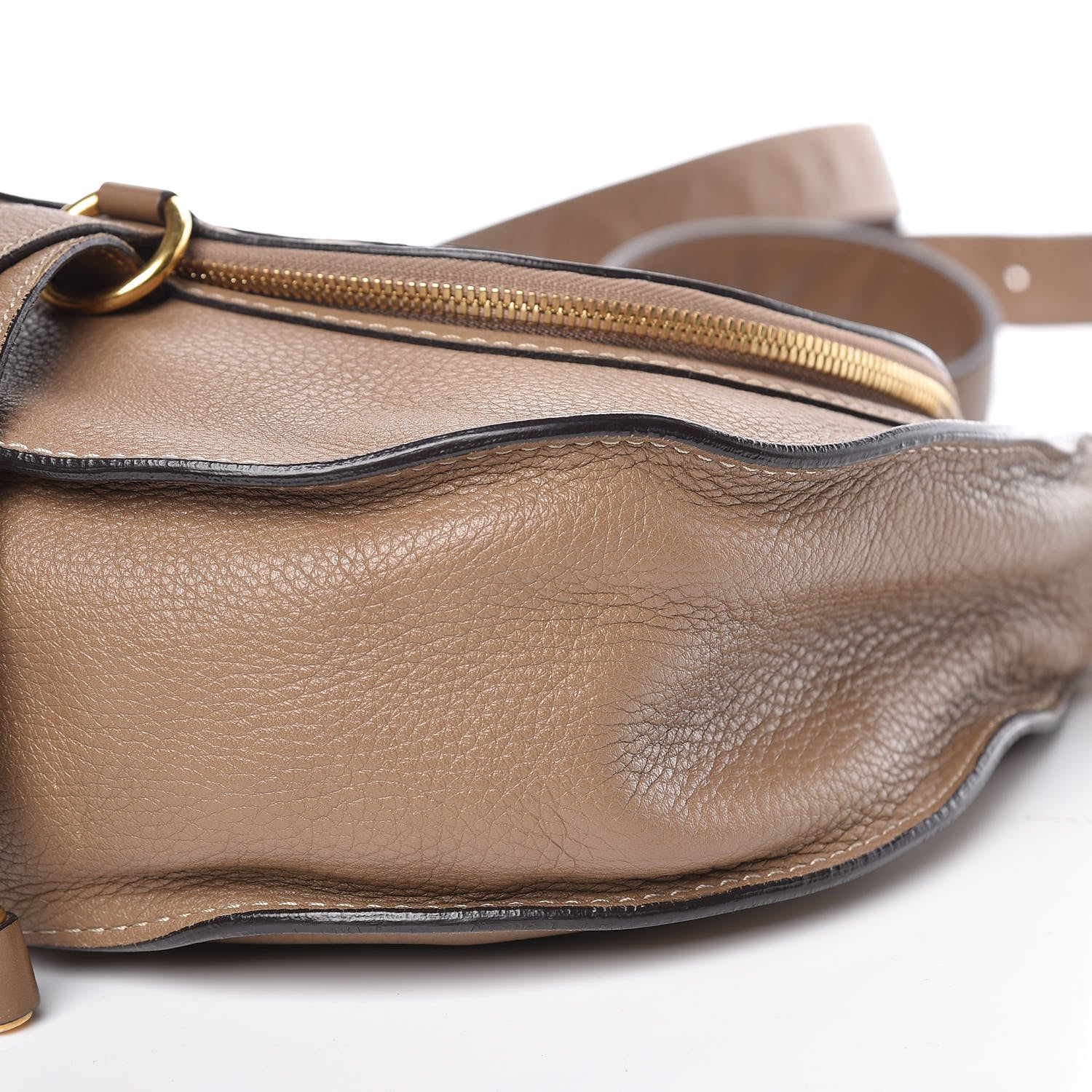 Chloe Calfskin Medium Marcie Round Zip Crossbody Bag Nut 6 of 18